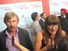 Jake Weber with Learning to Drive director Isabel Coixet and Harpreet Singh Toor